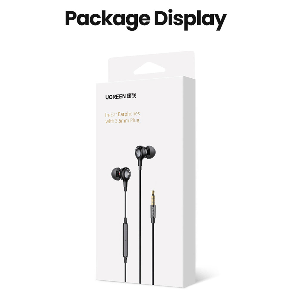 UGREEN 30637 Wired Headphone Earphone In-ear Stereo Surround Sound Gaming Headset 3.5mm Audio Interface Cord Headphone for Android MP3 MP4 UGREEN 30637 Wired Headphone Earphone In-ear Stereo Surround Sound Gaming Headset 3.5mm Audio Interface Cord Headphone for Android MP3 MP4